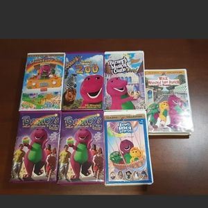 Lot 7 Barney's VHS tapes Adventure, Zoo, Big Surprise, Walk Around, Castle VH23